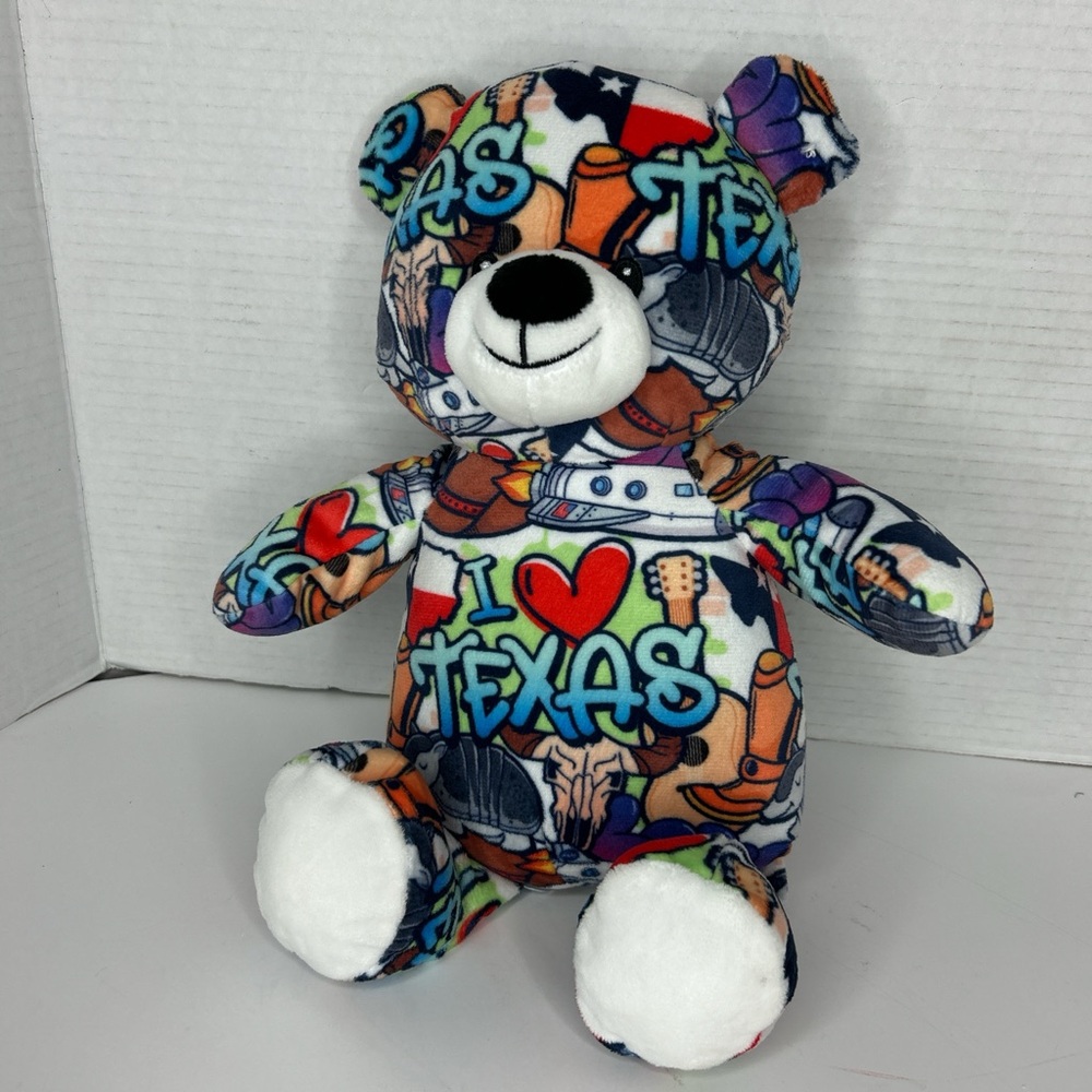 Giftable Colorful 14” Texas Love Plushology Bear